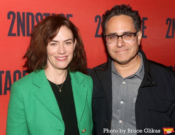 Maggie Siff and Rajiv Joseph Photo