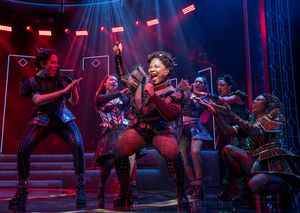 Olivia Donalson (Anna of Cleves, center) with (l-r) Gabriela Carrillo (Catherine Parr Photo