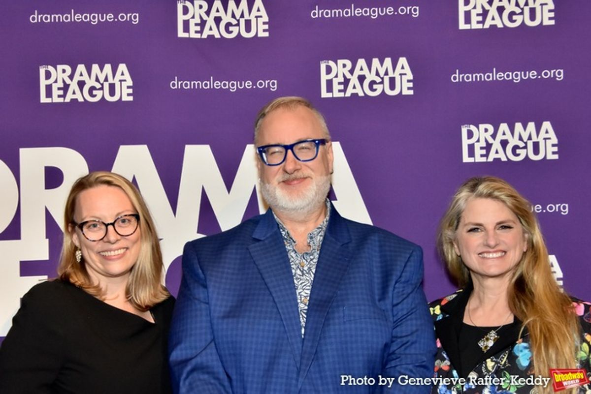 Bevin Ross (Executive Director The Drama League) Gabriel Stalin-Shanks (Artistic Director The Drama League) and Bonnie Comley at 