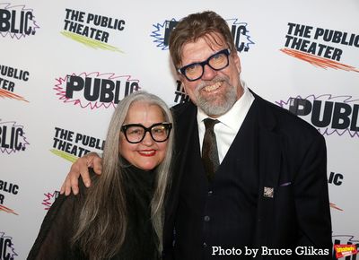 Director Laurie Woolery and Public Theater Artistic Director Oskar Eustis Photo