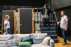 Sarah Alexander, Frances Barber and Lee Mack Photo