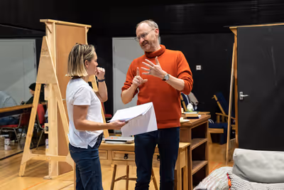 Sarah Alexander and Director Mark Gatiss Photo
