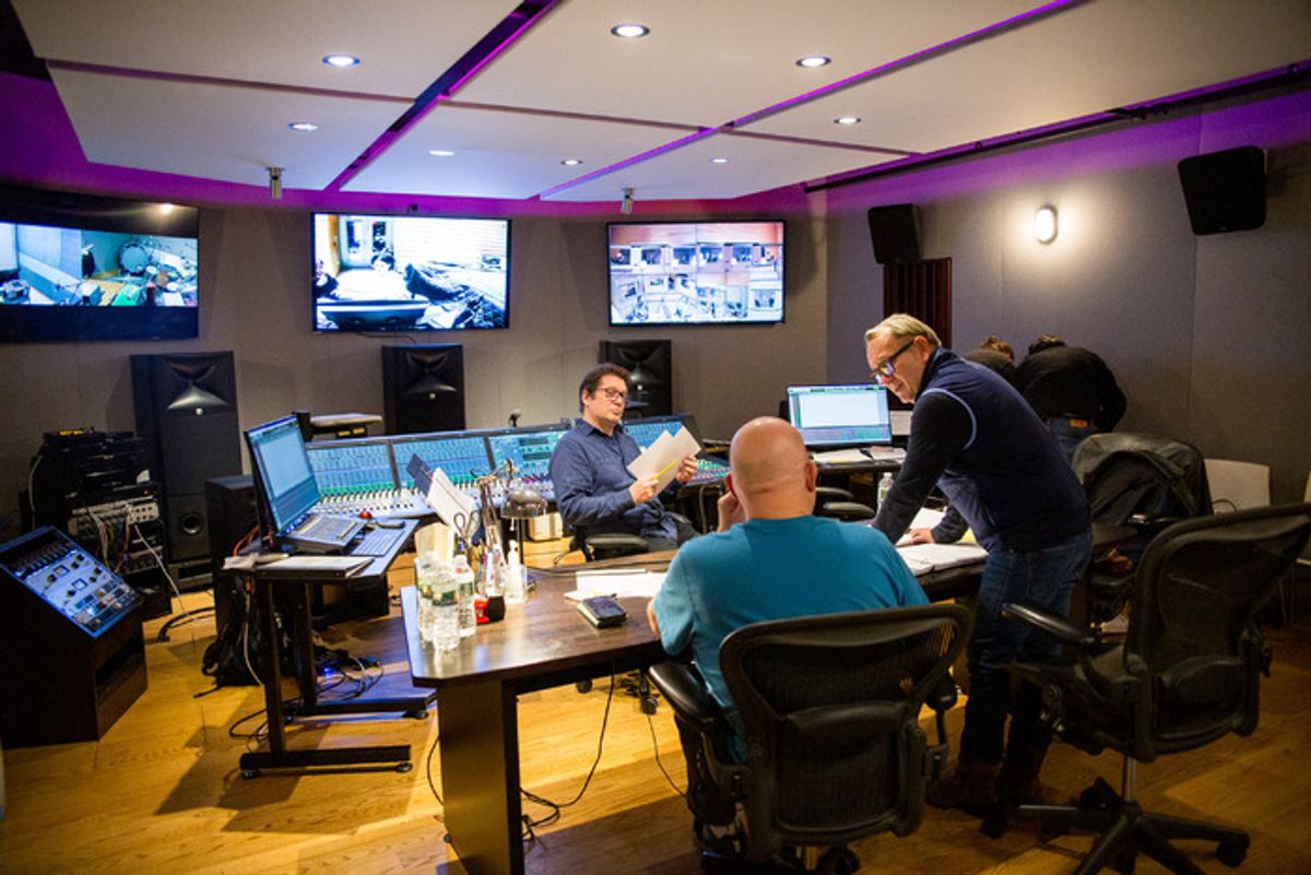 Lawrence Manchester, Michael Starobin and Michael John LaChiusa at 