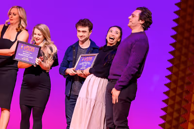 Daniel Radcliffe-Leana Rae Concepcion-Jonathan Groff Photo