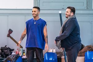 Aston Merrygold (The Tin Man) and Nic Greenshields (The Cowardly Lion) Photo