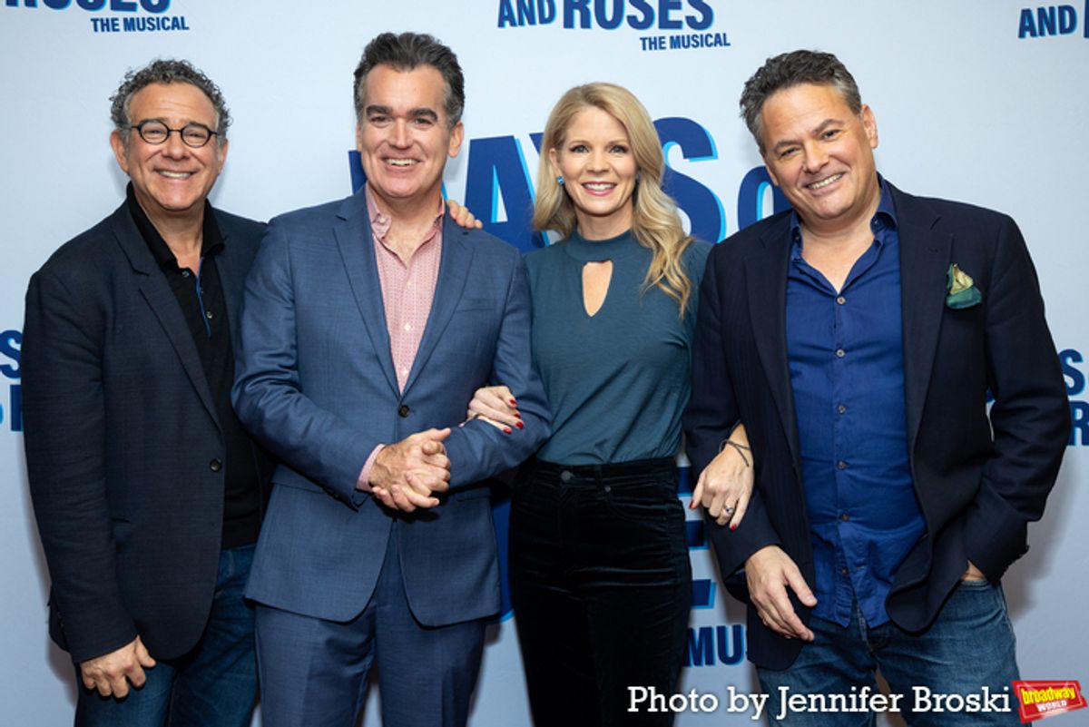 Michael Greif, Brian d'Arcy James, Kelli O'Hara, Adam Guettel at 