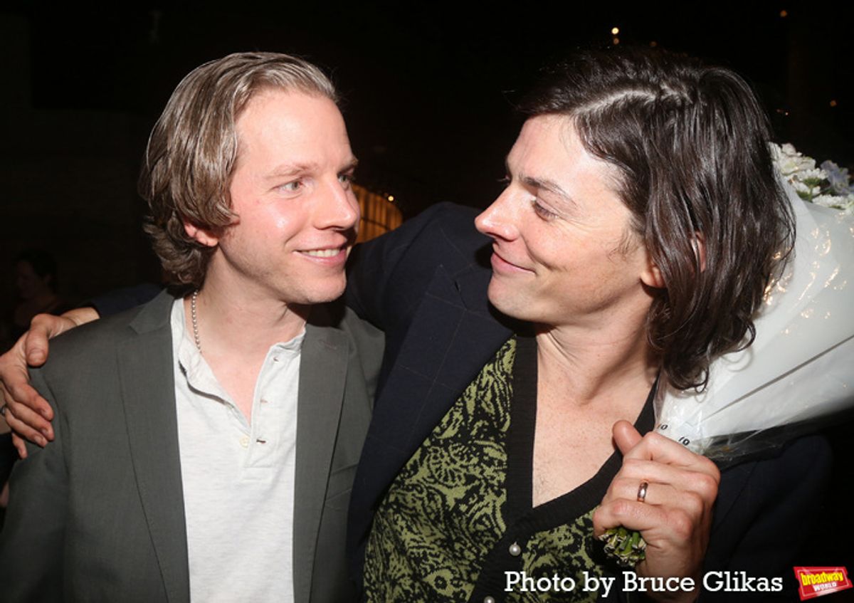 Stark Sands and Adrian Blake Enscoe at 