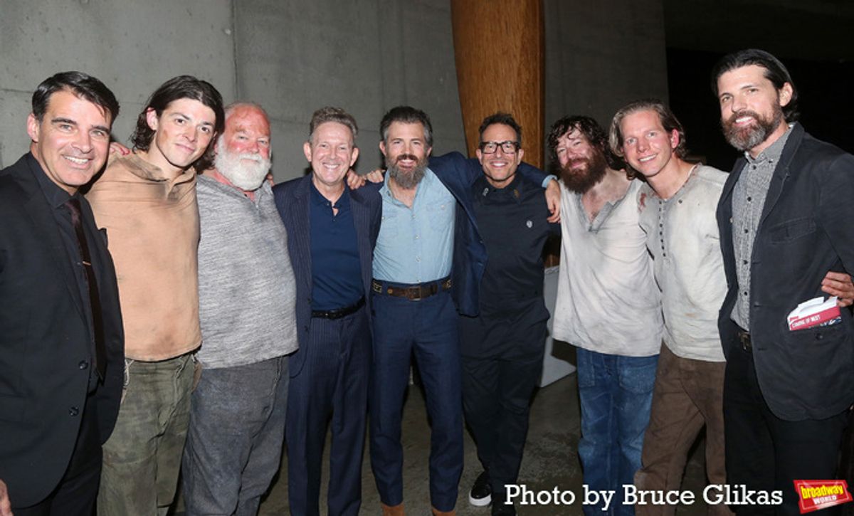 Bob Crawford, Adrian Blake Enscoe, Wayne Duvall, John Logan, Scott Avett, Michael Mayer, John Gallagher, Jr., Stark Sands, Seth Avett at 