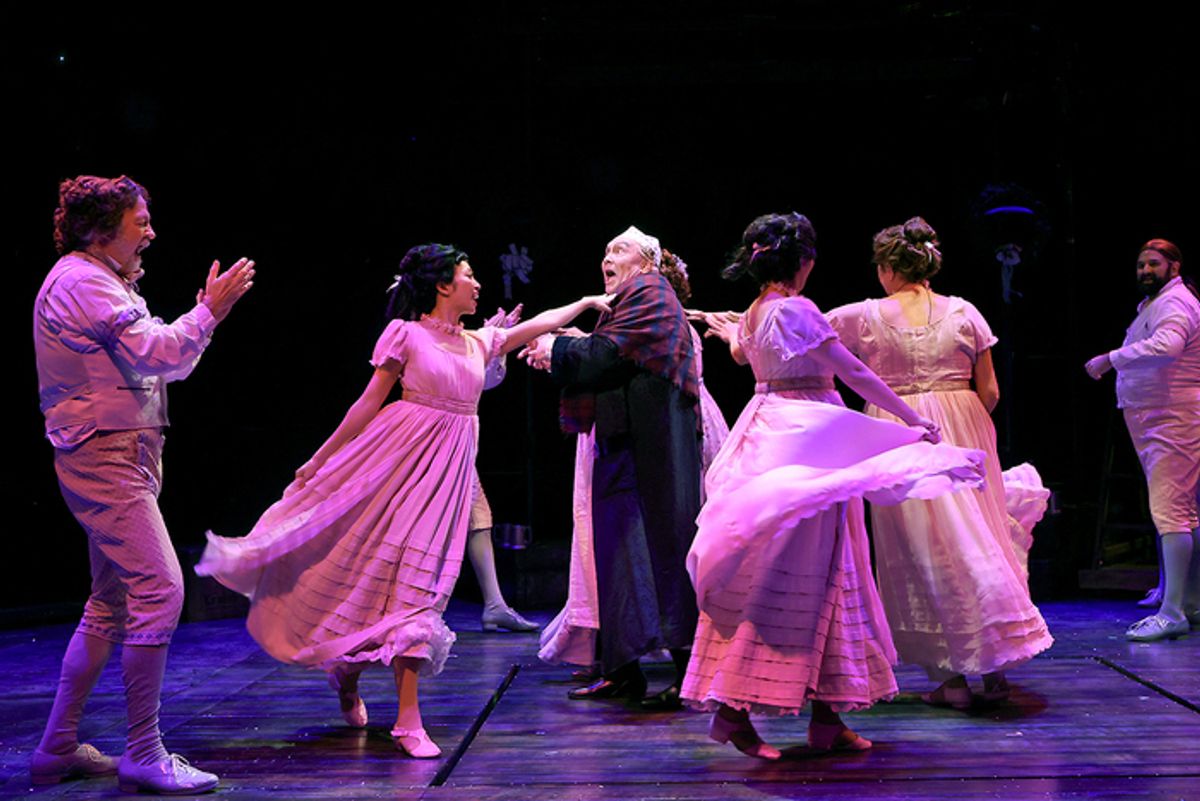 David Coffee, J. T. Turner and the cast of A Christmas Carol at 