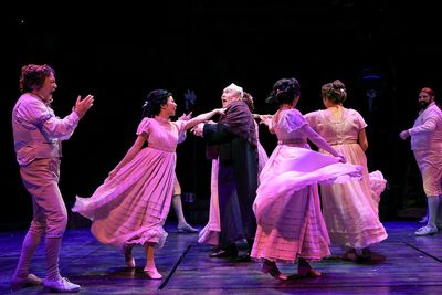 David Coffee, J. T. Turner and the cast of A Christmas Carol Photo