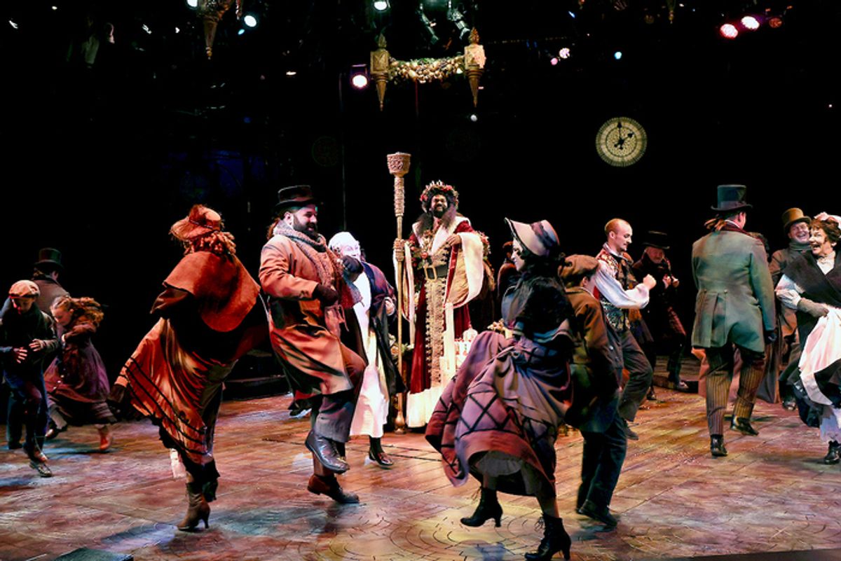 Davron S. Monroe and the cast of A Christmas Carol at 