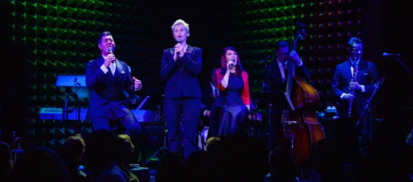 Review: JANE LYNCH & KATE FLANNERY Bring the Glee to Their Office Christmas Party In A SWINGIN' LITTLE CHRISTMAS at Joe's Pub  Image