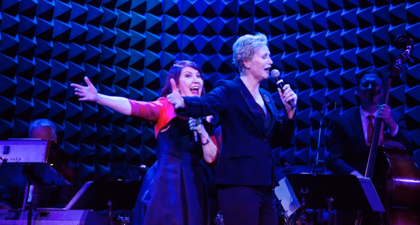 Review: JANE LYNCH & KATE FLANNERY Bring the Glee to Their Office Christmas Party In A SWINGIN' LITTLE CHRISTMAS at Joe's Pub  Image