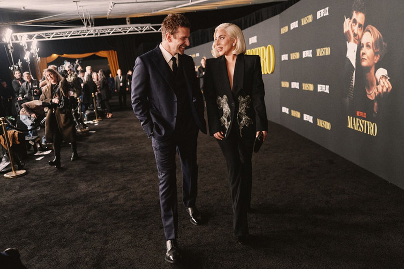 Photos: Lady Gaga & Bradley Cooper Reunite at the MAESTRO Premiere; Carey Mulligan, Jonathan Bailey & More Attend  Image