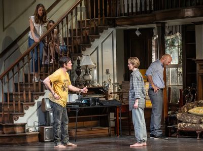 Natalie Gold, Alyssa Emily Marvin, Michael Esper, Sarah Paulson, and Corey Stoll  Photo