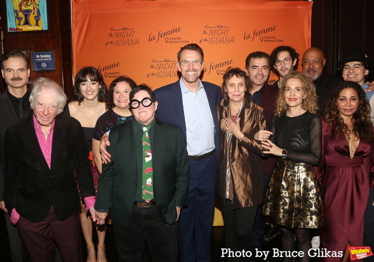 Michael Leigh Cook, Christopher Innvar, Austin Pendleton, Carmen Berkeley, Lea Delaria, Tim Daly, Director Emily Mann, Eliud Garcia, Jean Lichty, Dan Teixeira Keith Randolph Smith, Daphne Rubin-Vega, and Bradley James Tejada at 