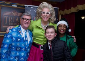 Doris Dear, Jim McGinnis and Cooper daSilva with Alzheimers Association''s Tamika Phi Photo