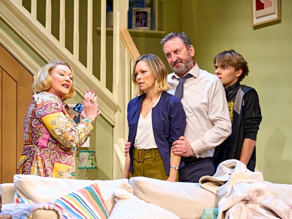 Frances Barber, Sarah Alexander, Lee Mack, and Jem Matthews Photo