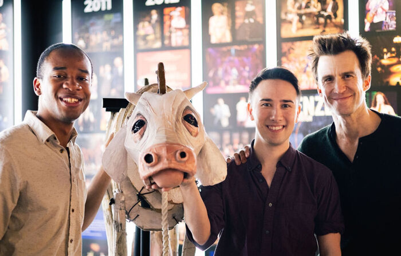 Photos: Gavin Creel, Cole Thompson and Kennedy Kanagawa Celebrate Milky White's Arrival at the Museum of Broadway Photos: Gavin Creel, Cole Thompson and Kennedy Kanagawa Celebrate Milky White's Arrival at the Museum of Broadway Image