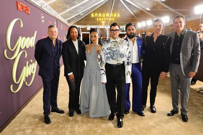 Ted Sarandos, Co-CEO of Netflix, Ruth Negga, Dan Levy,  Himesh Patel, Arnaud Valois,  Photo