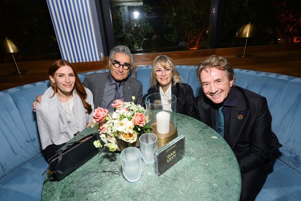 Sarah Levy, Eugene Levy, Deborah Divine, and Martin Short Photo