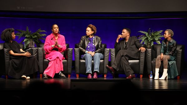 Leslie Odom, Jr., and Kara Young, cast members of the Broadway revival of Ossie Davis Photo
