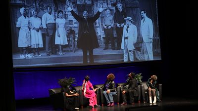 Leslie Odom, Jr., and Kara Young, cast members of the Broadway revival of Ossie Davis Photo