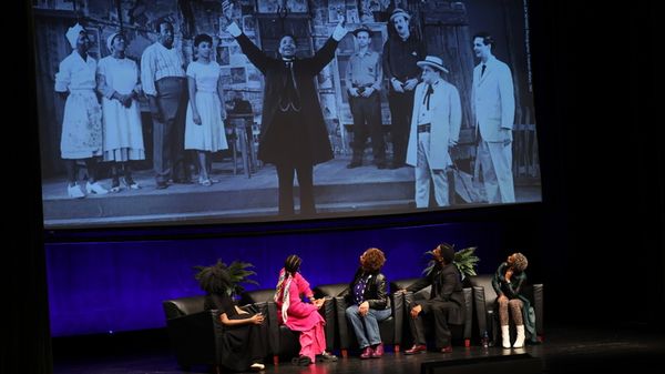 Leslie Odom, Jr., and Kara Young, cast members of the Broadway revival of Ossie Davis Photo