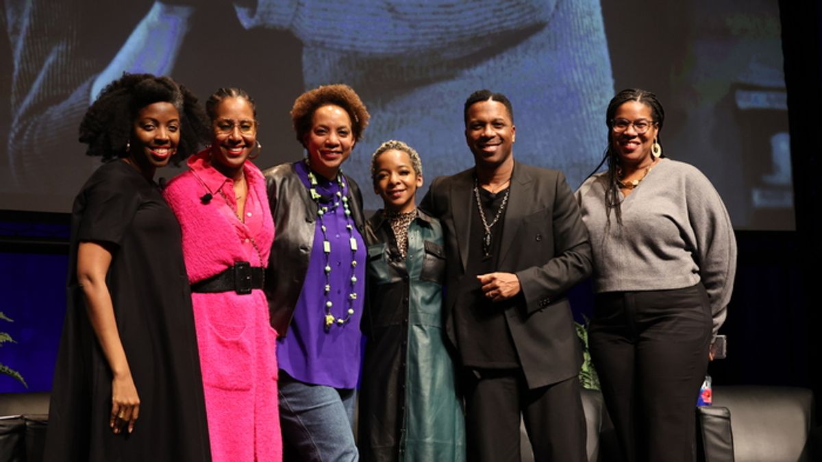 Leslie Odom, Jr., and Kara Young, cast members of the Broadway revival of Ossie Davis’s award-winning play Purlie Victorious at 