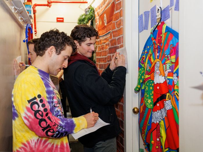 Photos: The Comedian Harmonists of HARMONY Judge HADESTOWN Holiday Dressing Room Door Contest — photo 10 of 13