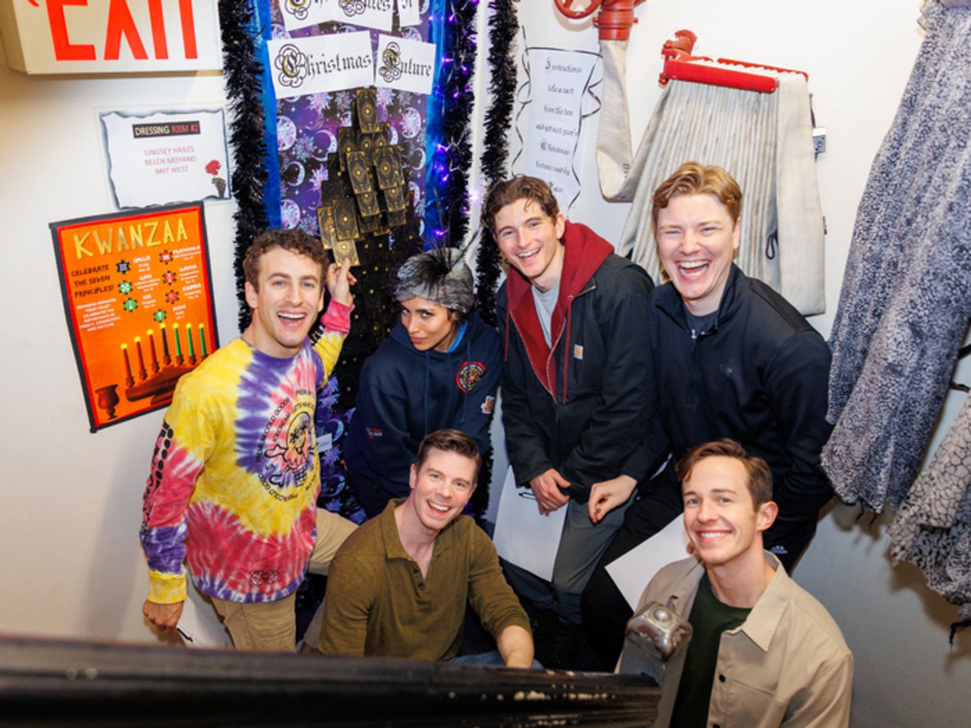 Photos: The Comedian Harmonists of HARMONY Judge HADESTOWN Holiday Dressing Room Door Contest  Image