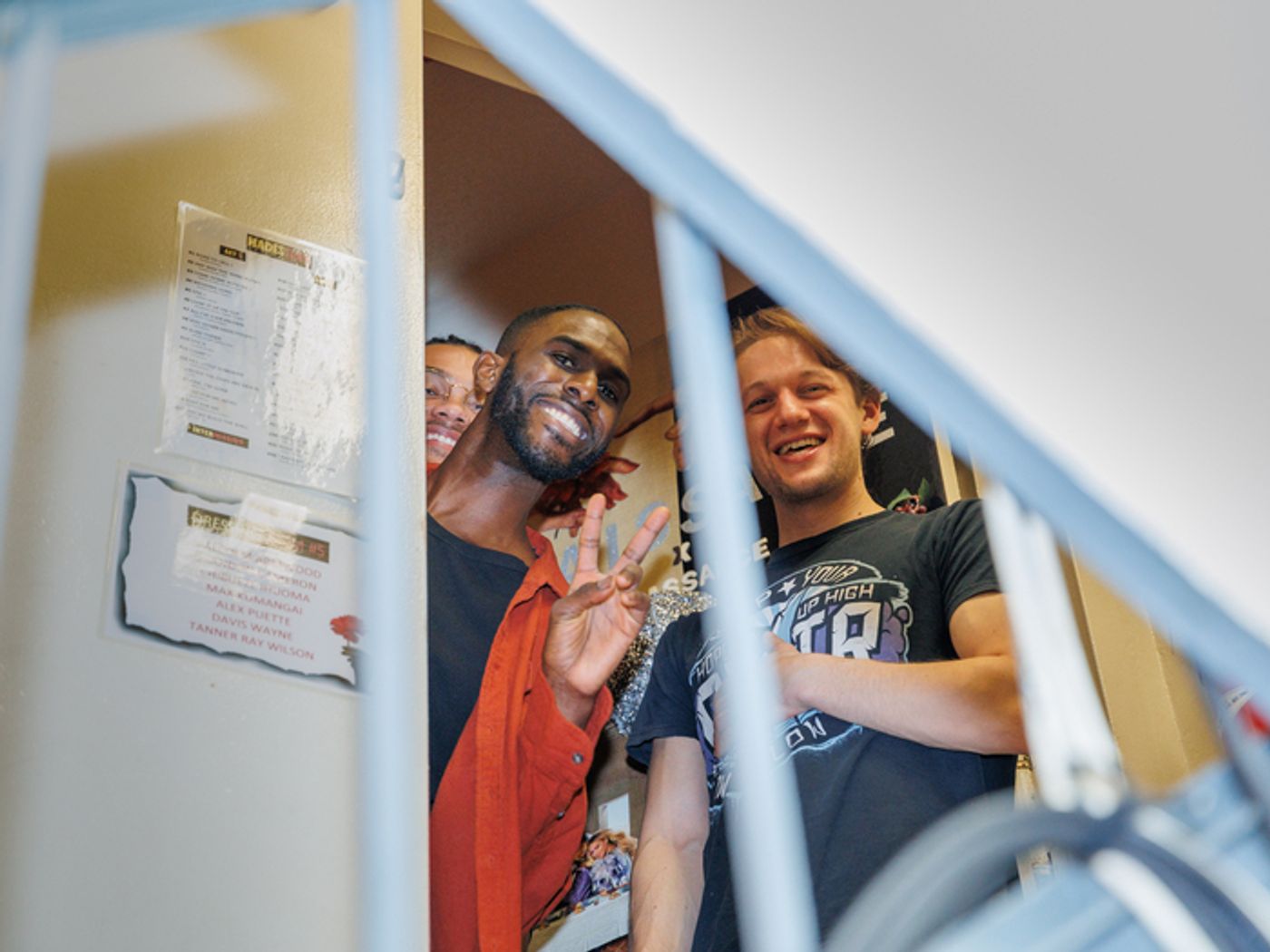 Photos: The Comedian Harmonists of HARMONY Judge HADESTOWN Holiday Dressing Room Door Contest  Image