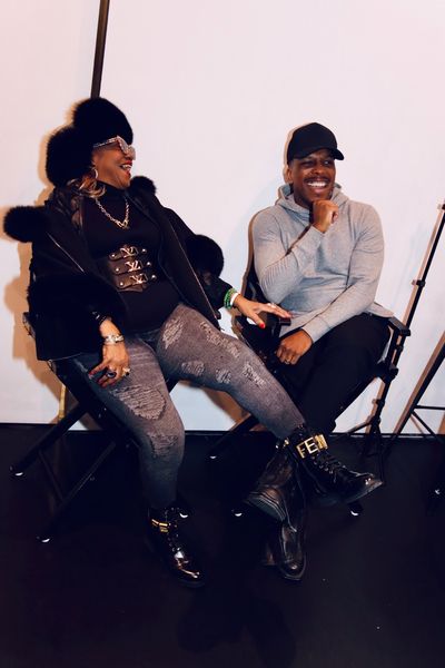 Irene Gandy, Leslie Odom Jr.  Photo