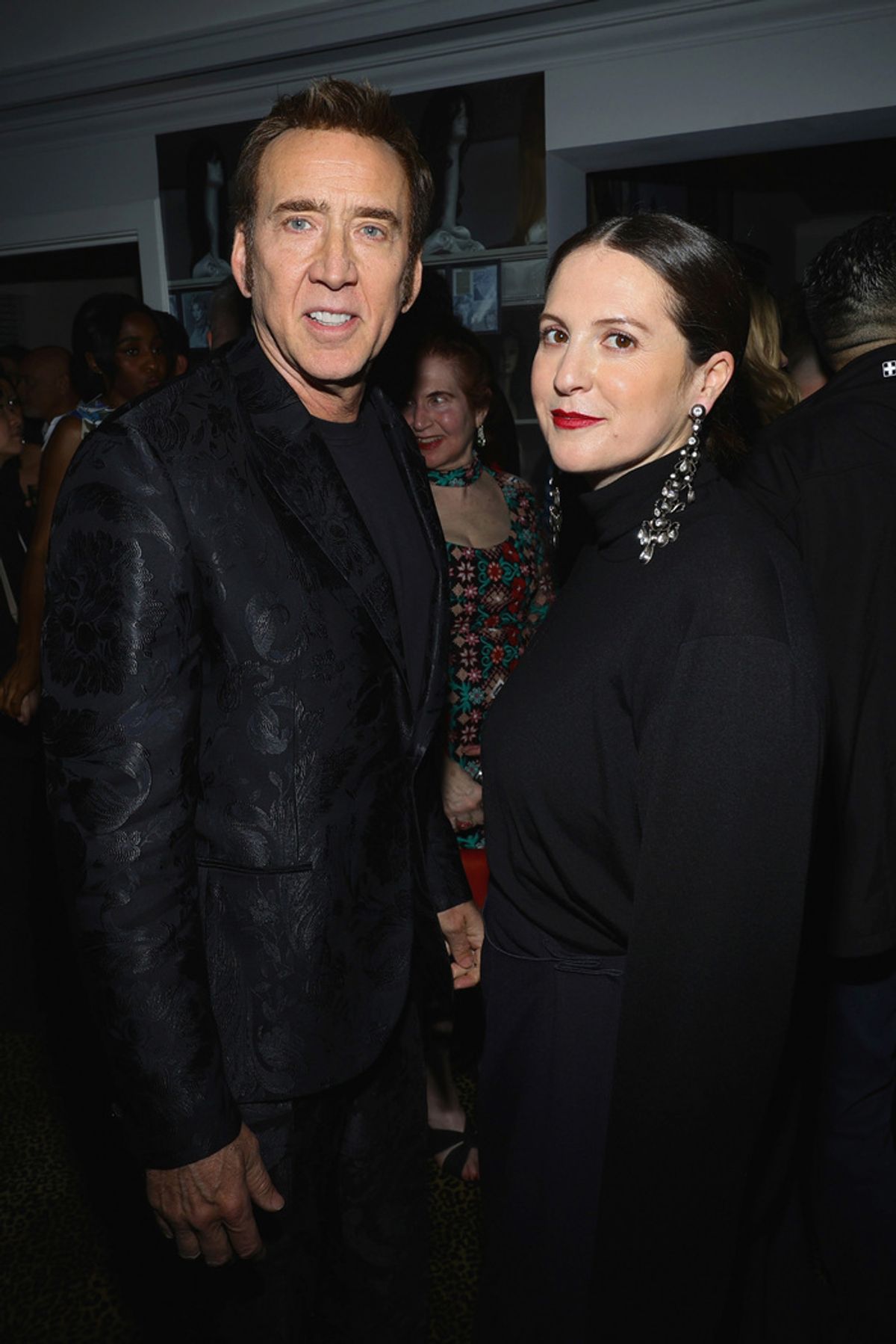 Nicolas Cage and W Magazine Editor-in-Chief Sara Moonves at 