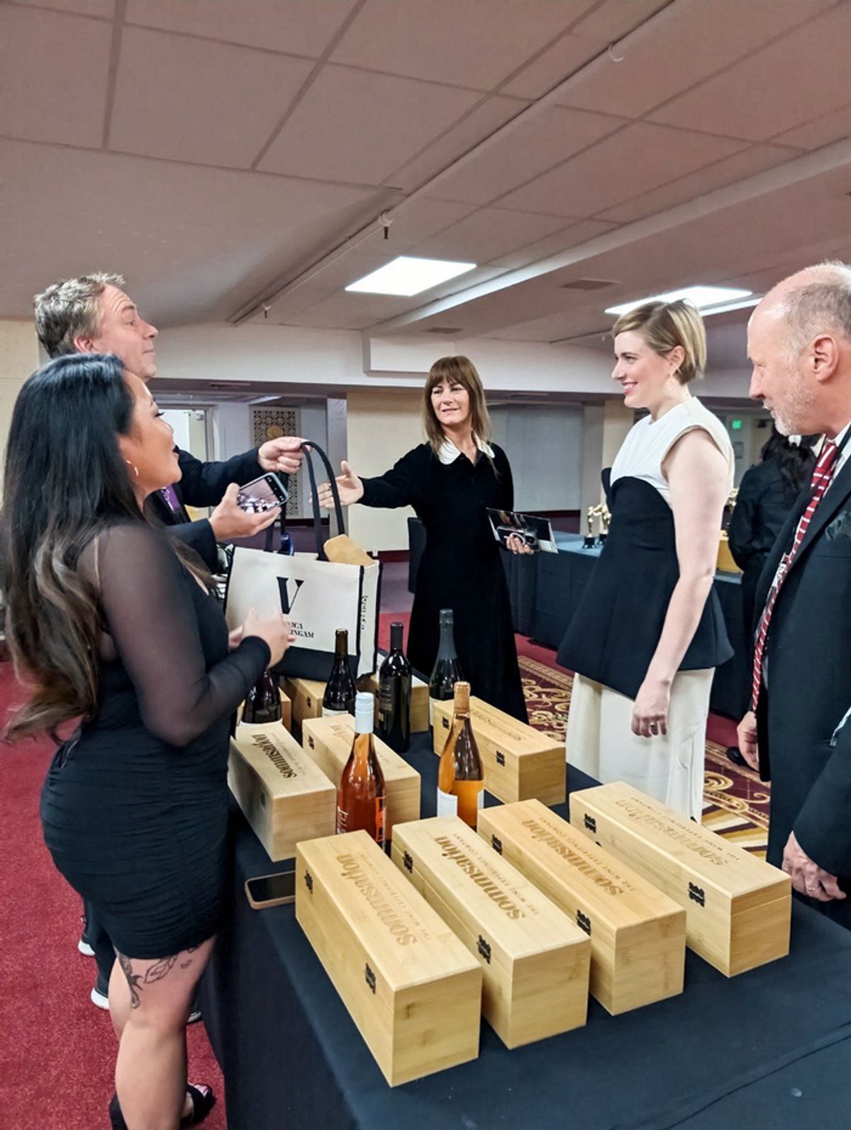 Crystal Langley and Greta Gerwig at 