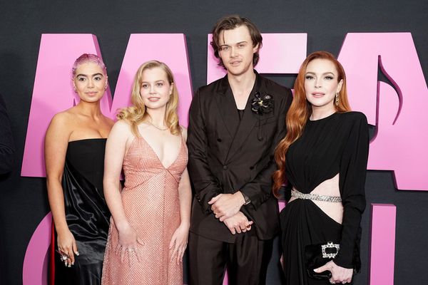 Auli'i Cravalho, Angourie Rice, Christopher Briney, and Lindsay Lohan Photo