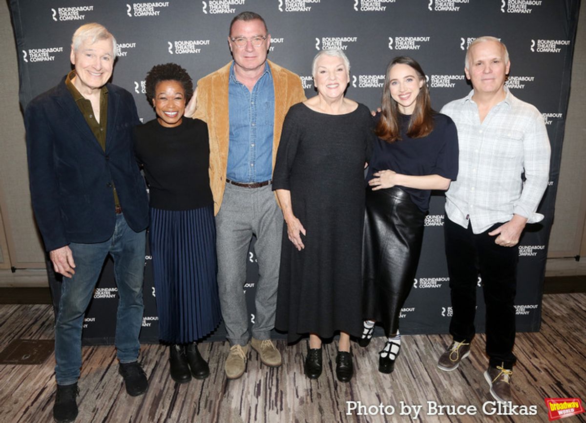 Playwright John Patrick Shanley, Quincy Tyler Bernstine, Liev Schreiber, Tyne Daly, Zoe Kazan and Director Scott Ellis at 