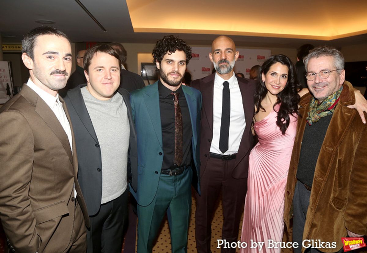 Ari Brand, Playwright Joshua Harmon, Aria Shahghasemi,  Nael Nacer, Francis Benhamou and Director David Cromer at 