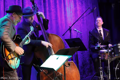 The Daniel Glass Trio: 
Sean Harkness, Michael O'Brien, Daniel Glass Photo