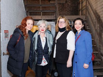 Sierra Boggess, Cyndi Lauper, Theresa Rebeck, Julie Benko Photo