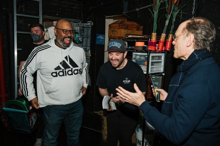 Photos: David Hyde Pierce Visits SPAMALOT on Broadway — photo 4 of 6
