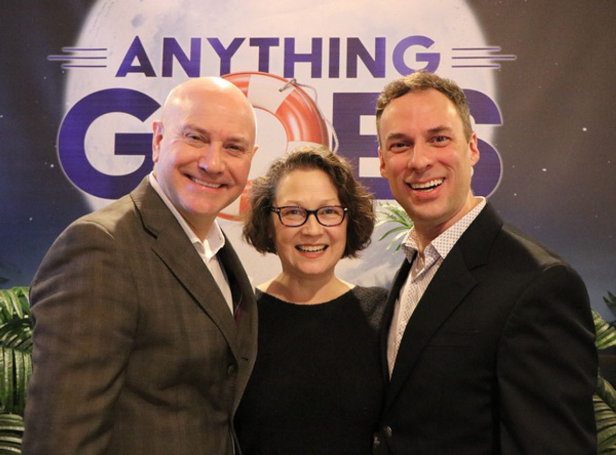 Artistic Director and director of Anything Goes Michael Weber, Choreographer Tammy Mader and Music Director Nick Sula  at 