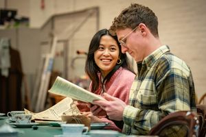 Syakira Moeladi (Laurel) and Tom Glenister (Hugh) Photo