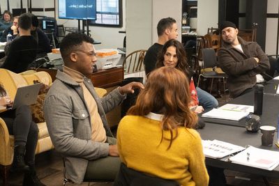 Paten Hughes, Annie Parisse, Dominic Fumusa and Antonio Magro with Chris Felix (far l Photo