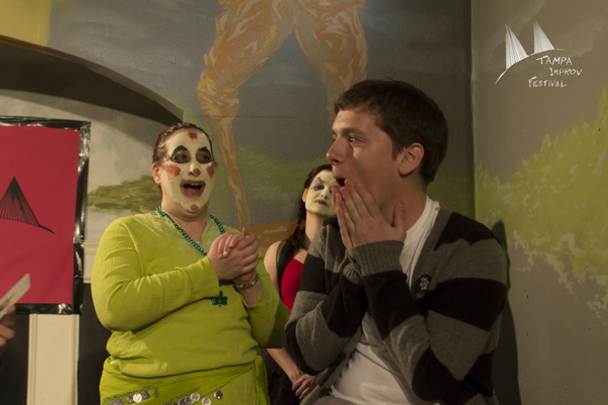 Evie Aronson, Marcia Sofley, Audience Member at 