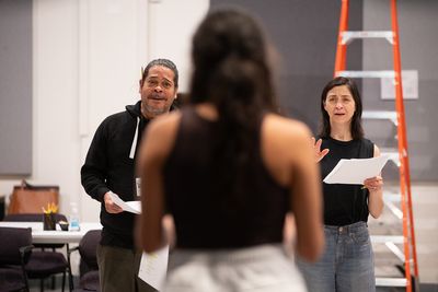 Eddie Torres, Leslie Sophia Pérez and Charín Álvarez  Photo