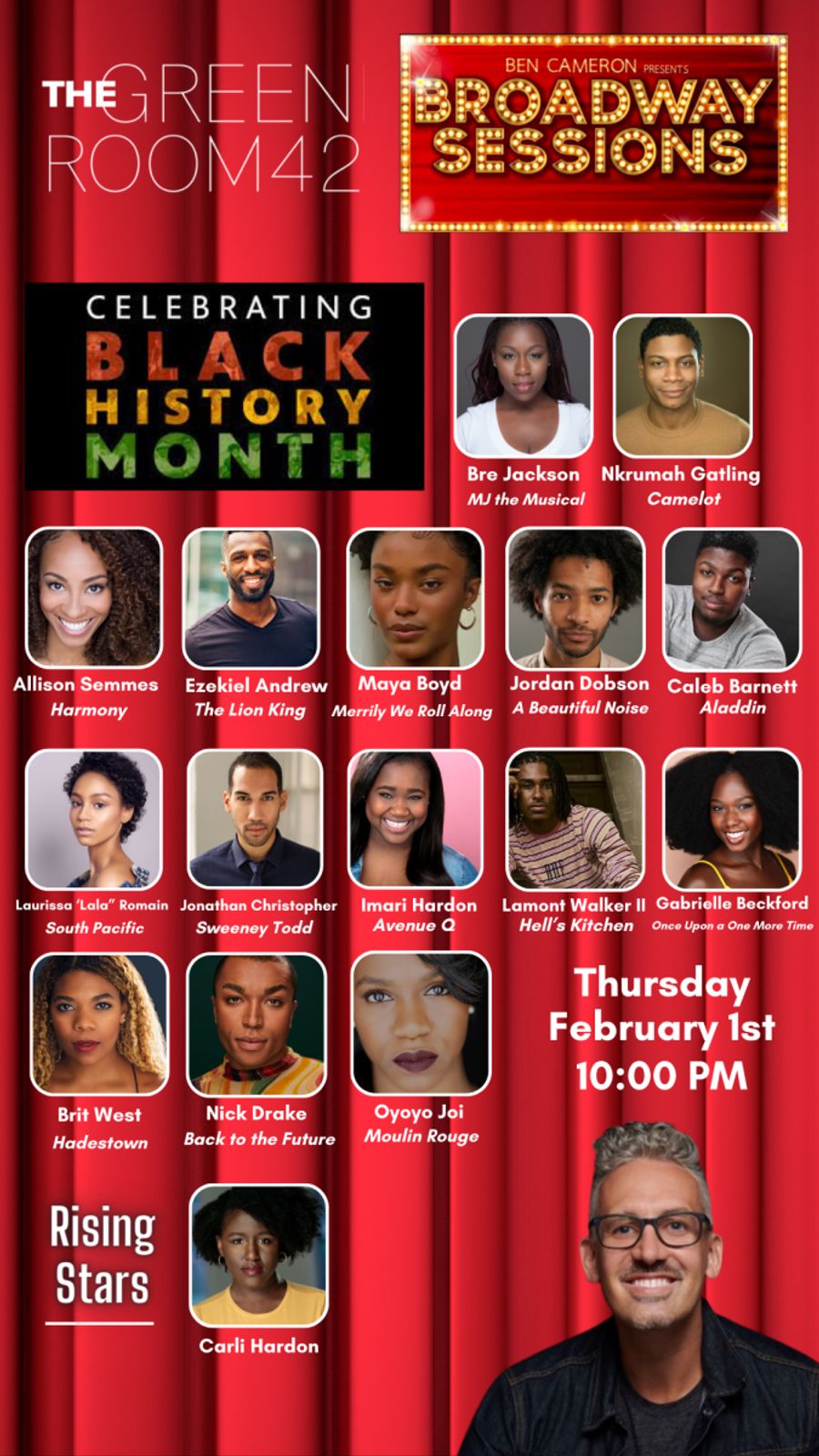 Broadway Sessions' Annual Black History Month All Star Concert Will Take Place Next Week Image