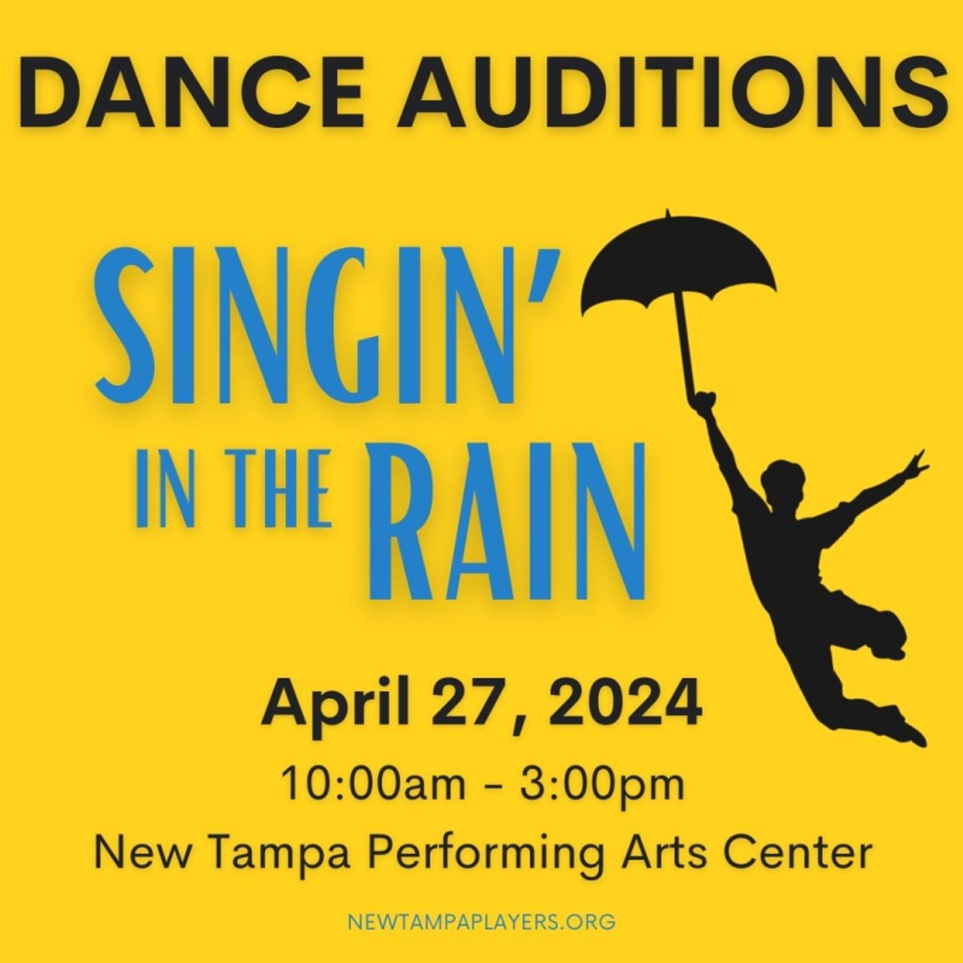 New Tampa Players Casting Tap Dancers and Singers for SINGIN IN THE RAIN  Image