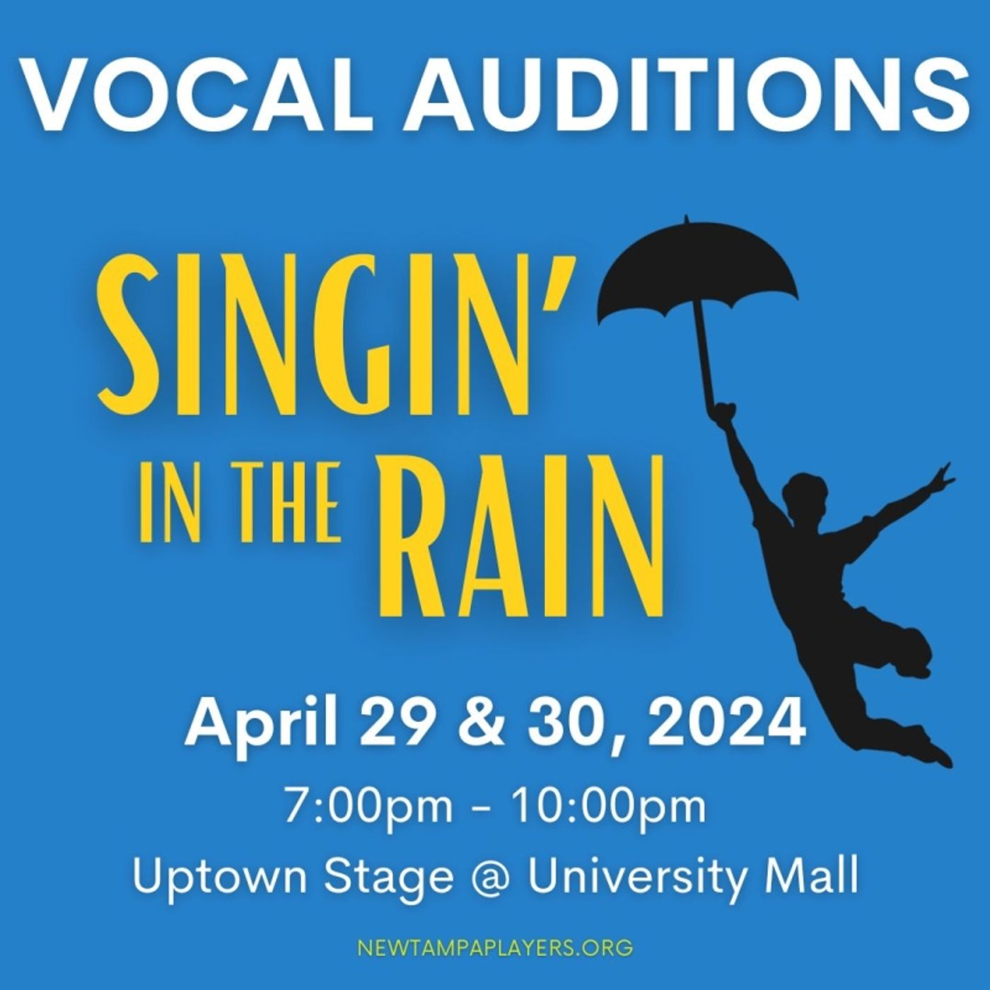 New Tampa Players Casting Tap Dancers and Singers for SINGIN IN THE RAIN  Image