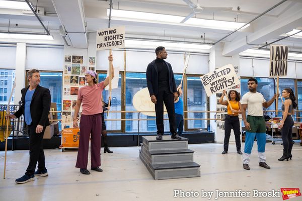 Akron Lanier Watson and the cast of A SIGN OF THE TIMES Photo